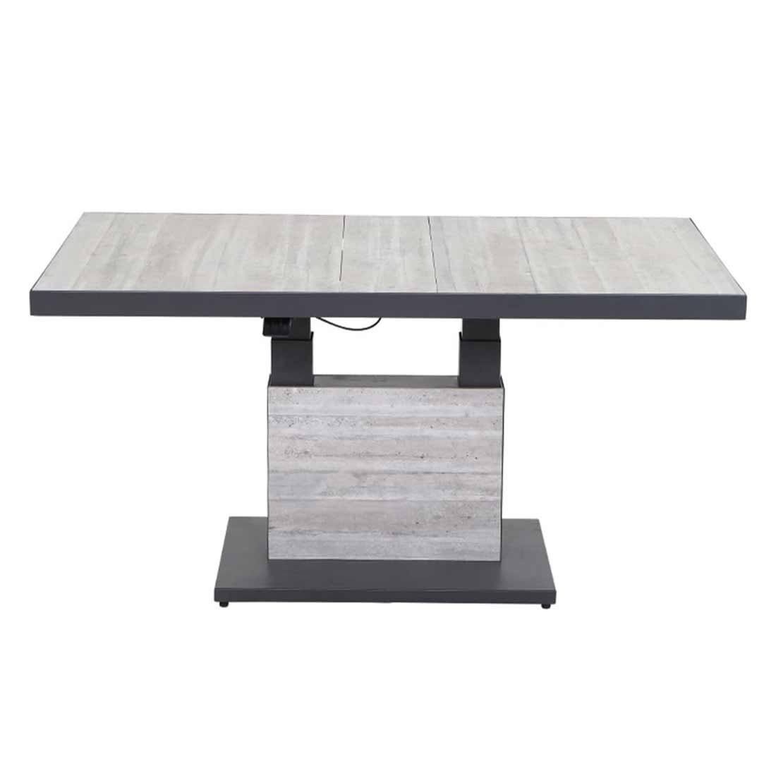 Nærbilde av aluminiumramme på Hagebord Bellani høydejusterbart 160x90 cm
