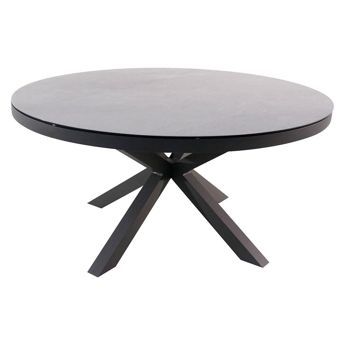 Hagebord Bondino Ø150 cm aluminium/glasskeramikk fra LC Garden sett forfra