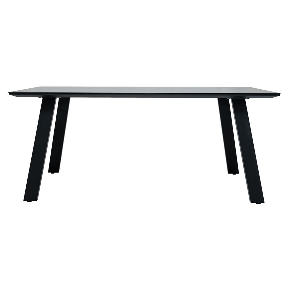 Detaljbilde av hagebord Burnie aluminium glasskeramikk 180x90 cm