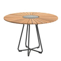 Hagebord Circle aluminium/bambus Ø110 cm - Houe bakside