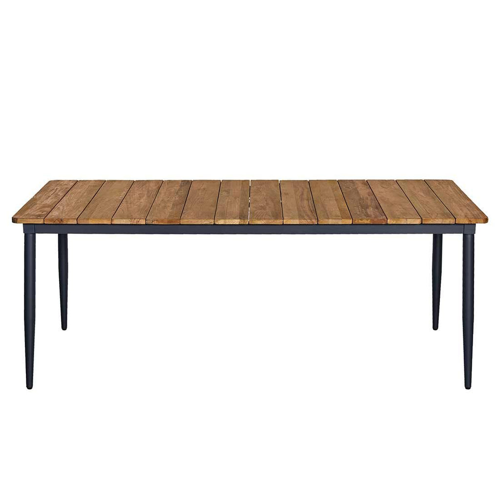 Nærbilde av aluminium ben på Hagebord Clark 200x100 cm