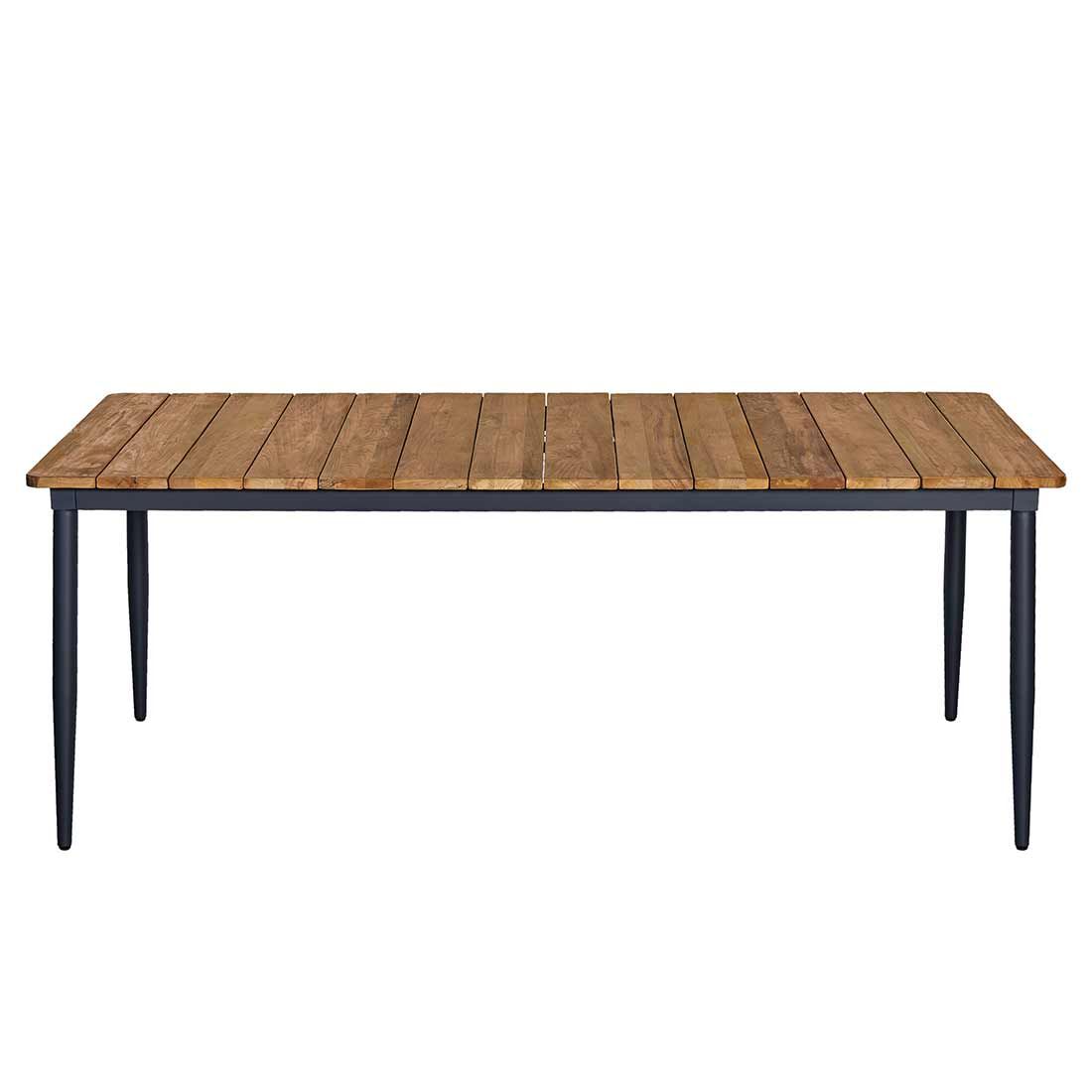 Nærbilde av aluminium ben på Hagebord Clark 200x100 cm