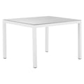 Hagebord Classic 100x100 cm aluminium/keramikk hvit forfra