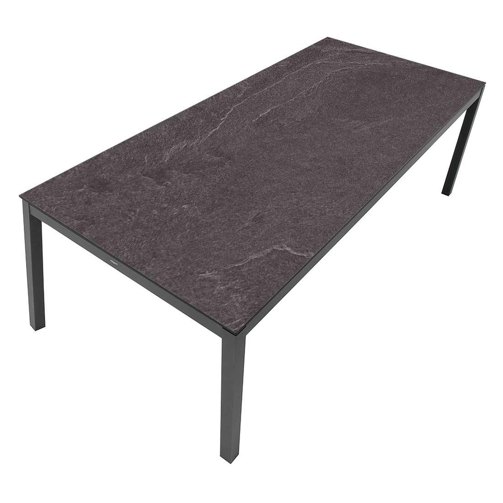Hagebord Classic 220x100 cm aluminium HPL montert på terrasse