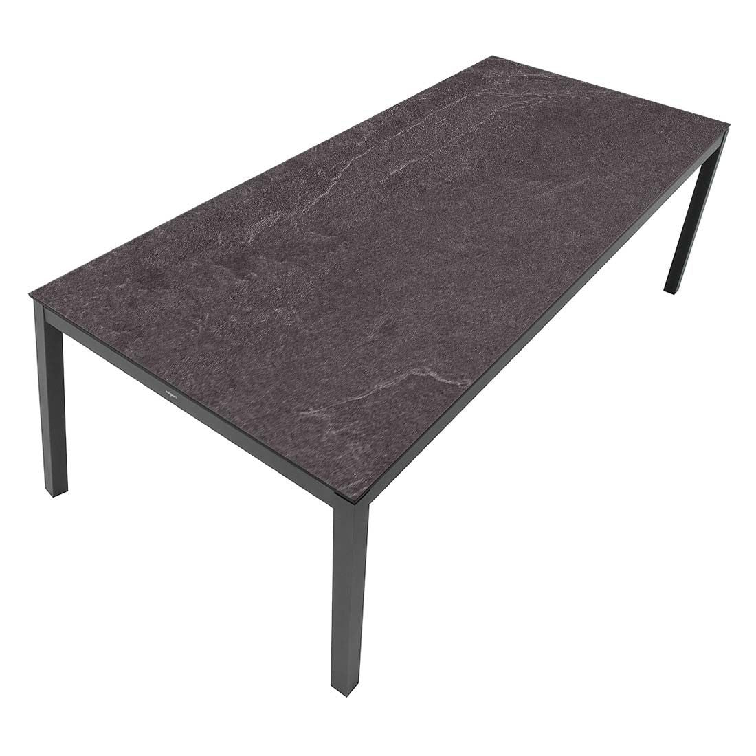 Hagebord Classic 220x100 cm aluminium HPL montert på terrasse