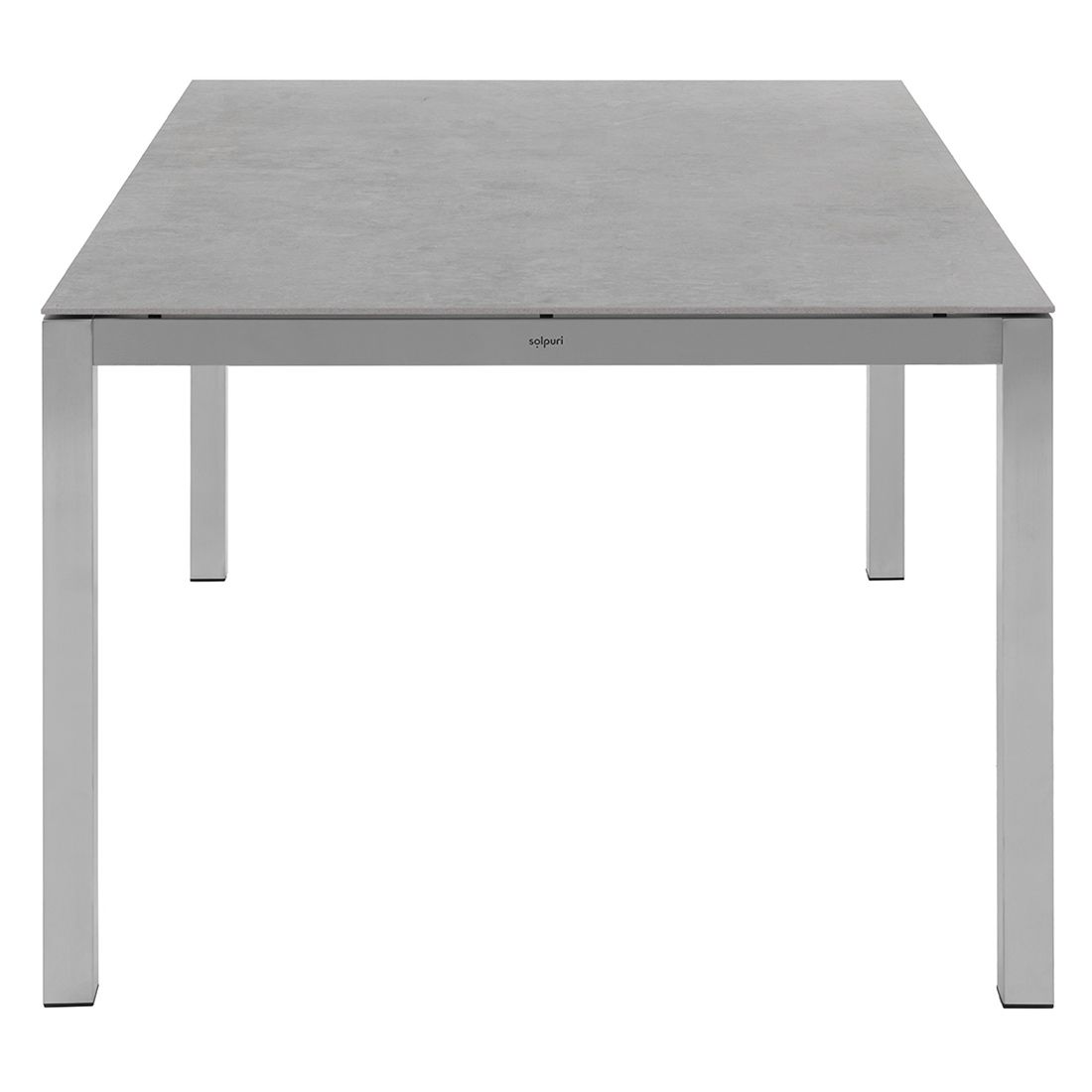 Detalj av bordplate på Hagebord Classic rustfritt stål/Dekton 160x100 cm - Solpuri