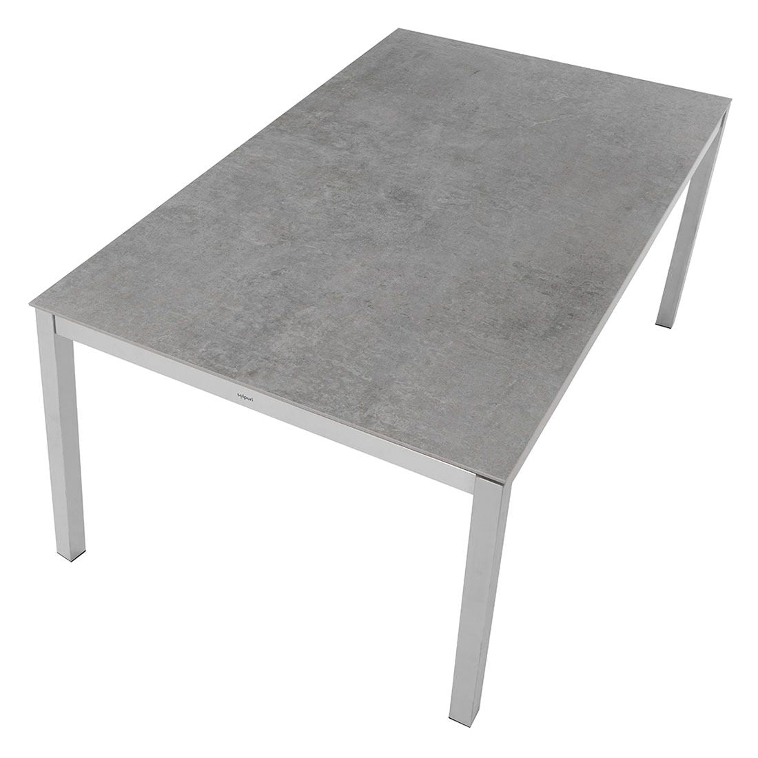 Montert Hagebord Classic rustfritt stål/Dekton 160x100 cm - Solpuri ute