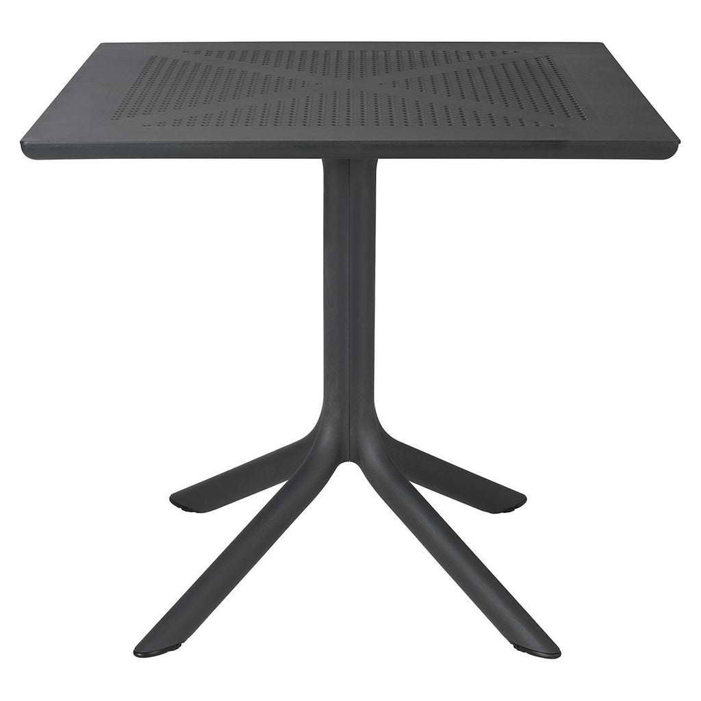 Hagebord Clip 80x80cm plast antrasitt forfra