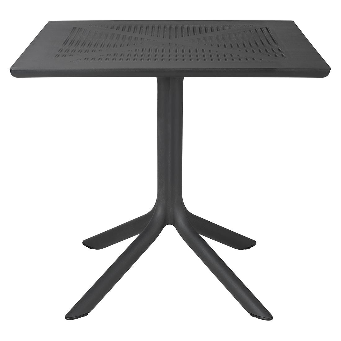 Hagebord Clip 80x80cm plast antrasitt forfra