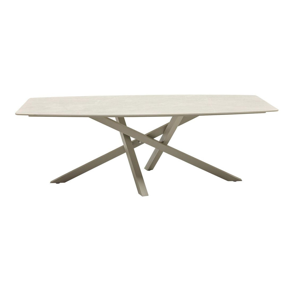 Hagebord Como 180x90cm aluminium sinterstein montert i hage