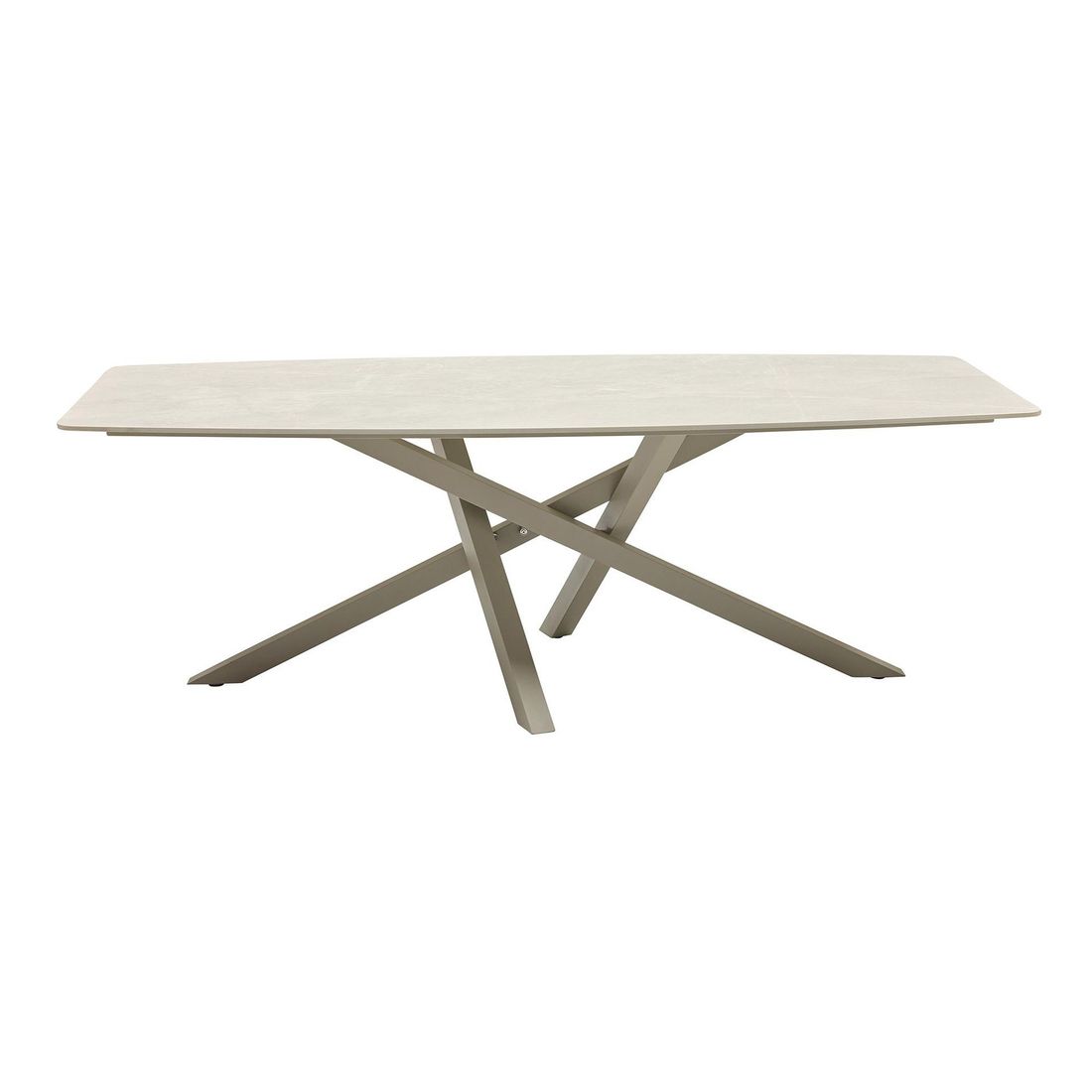 Hagebord Como 180x90cm aluminium sinterstein montert i hage