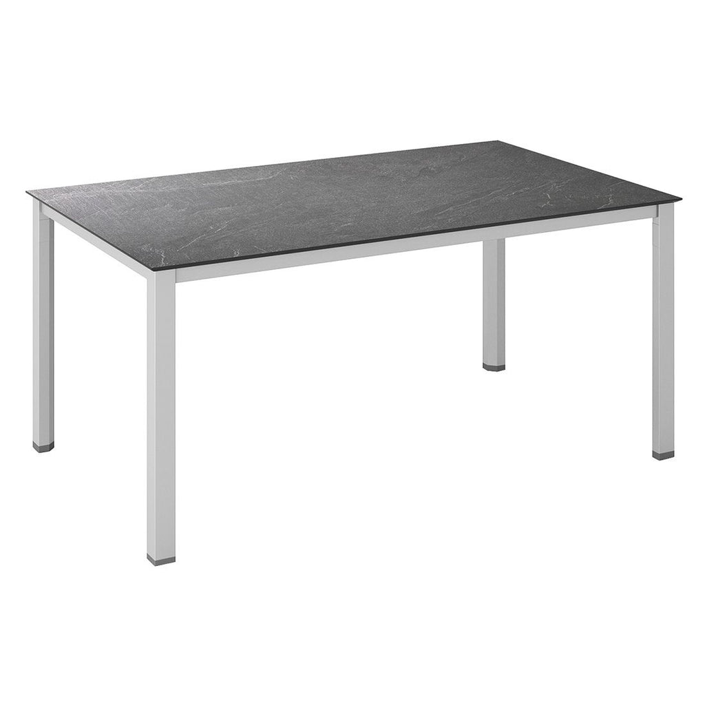 Hagebord Cubic 140x70 cm aluminium HPL antrasitt forfra