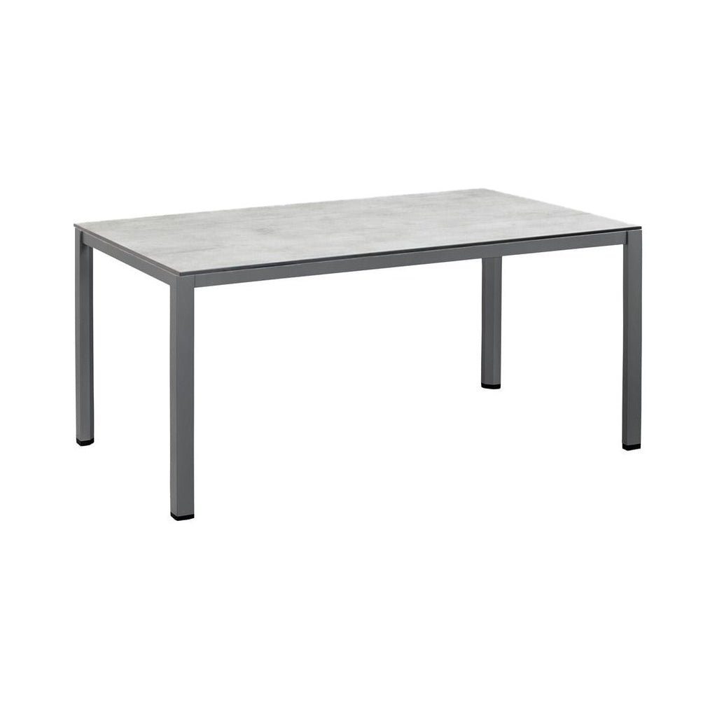 Hagebord Cubic 160x95 cm aluminium HPL antrasitt forfra