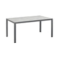 Hagebord Cubic 160x95 cm aluminium HPL antrasitt forfra