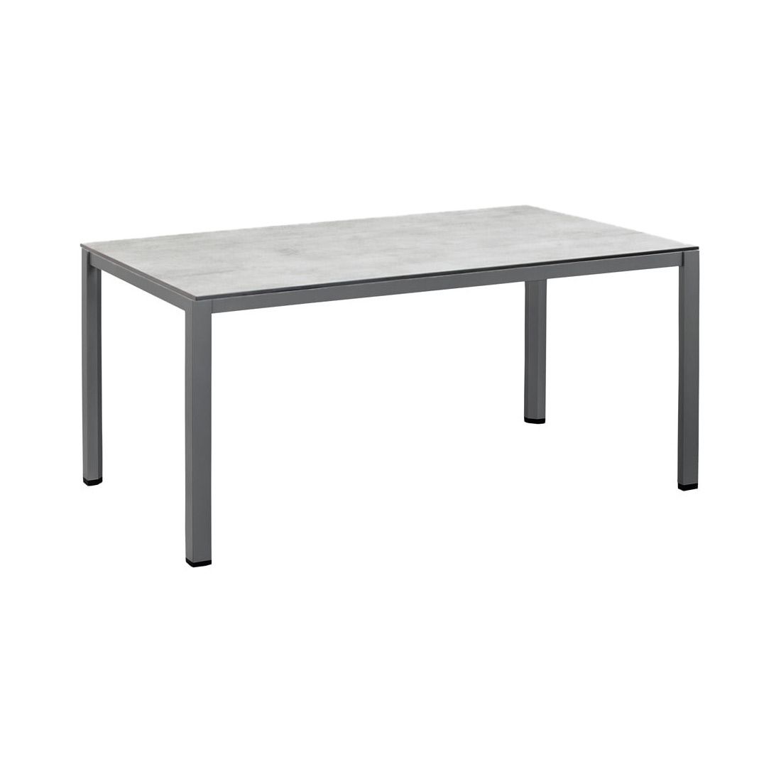 Hagebord Cubic 160x95 cm aluminium HPL antrasitt forfra