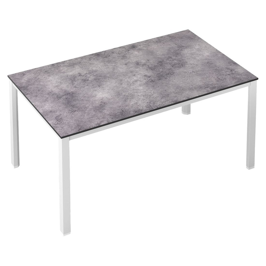 Hagebord Cubic 160x95 cm aluminium HPL C-profil detalj av bordplate