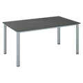 Hagebord Cubic 160x95 cm aluminium/Kettalux forfra