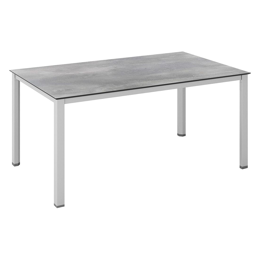 Hagebord Cubic 180x95 cm aluminium HPL sølvgrå forfra