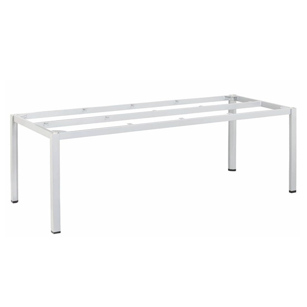 Hagebord Cubic 220x95 cm aluminium HPL sølv antrasitt bakside