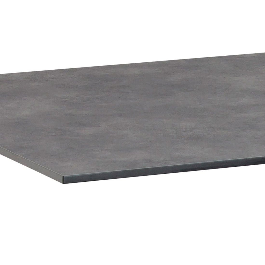 Montert Hagebord Cubic 220x95 cm aluminium HPL sølv antrasitt i hage