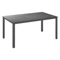 Hagebord Cubic 220x95 cm aluminium HPL antrasitt forfra