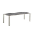 Hagebord Cubic 220x95 cm rustfritt stål/HPL antrasitt forside