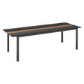 Hagebord Cubic 250x97 cm aluminium HPL antrasitt forfra