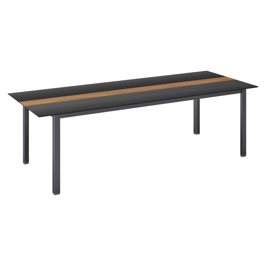 Hagebord Cubic 250x97 cm aluminium HPL antrasitt forfra