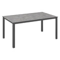 Hagebord Cubic aluminium HPL 140x70 cm antrasitt kalksandstein forfra