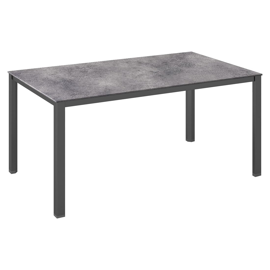 Hagebord Cubic aluminium HPL 140x70 cm antrasitt forfra