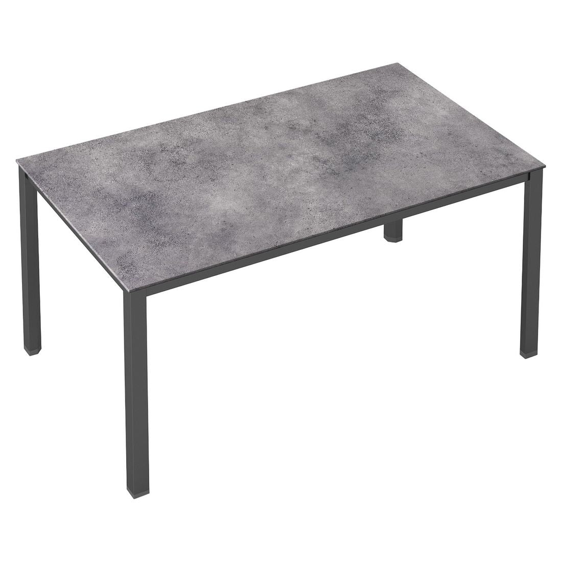 Detalj av Hagebord Cubic aluminium HPL 140x70 cm antrasitt bordplate