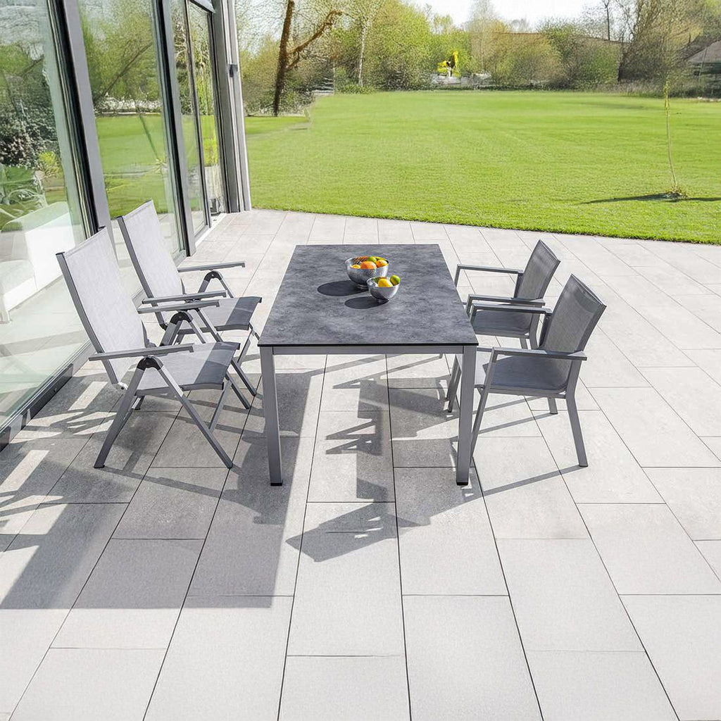 Montert Hagebord Cubic aluminium HPL 160x95 cm Kettler i hage