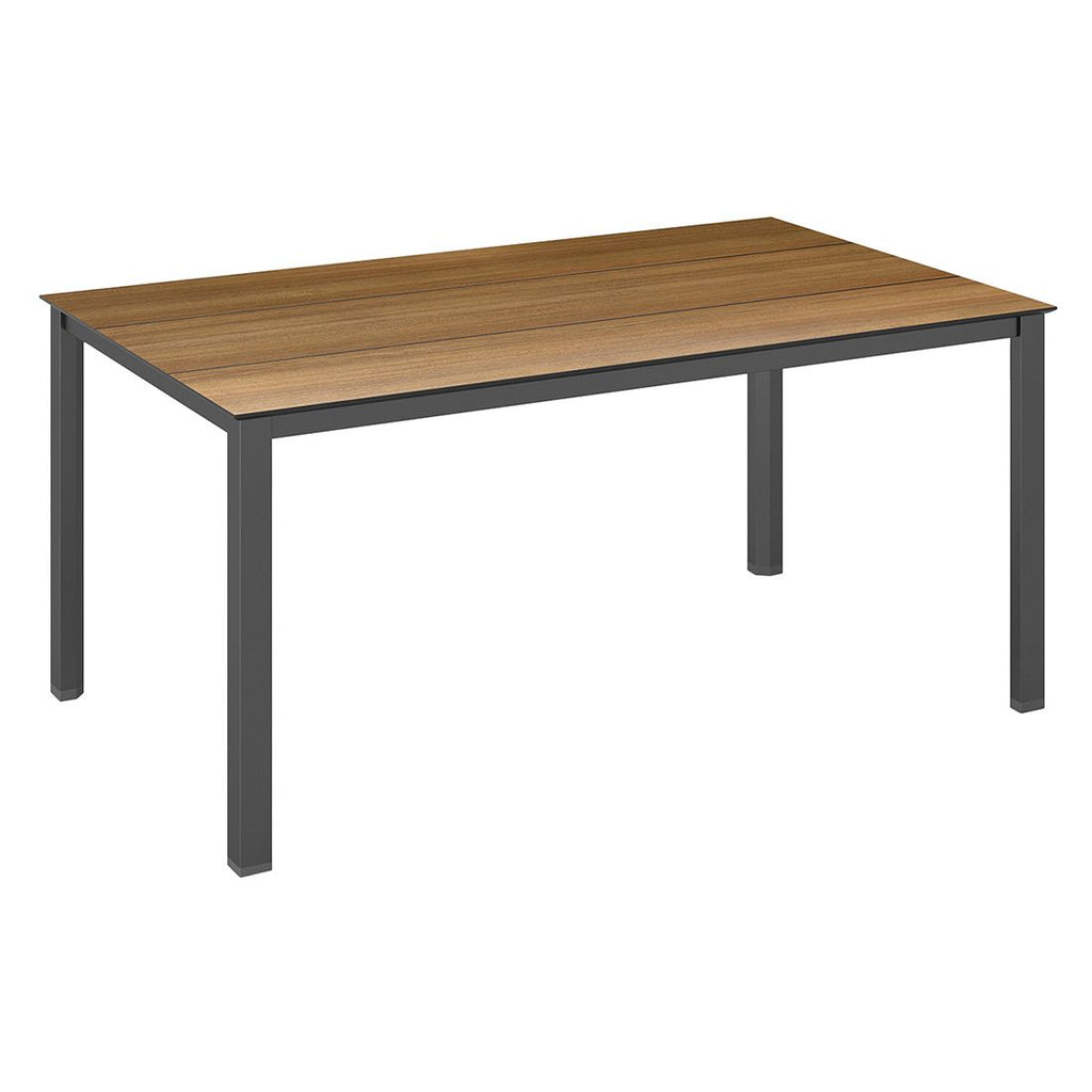 Hagebord Cubic aluminium/HPL 160x95 cm antrasitt forfra