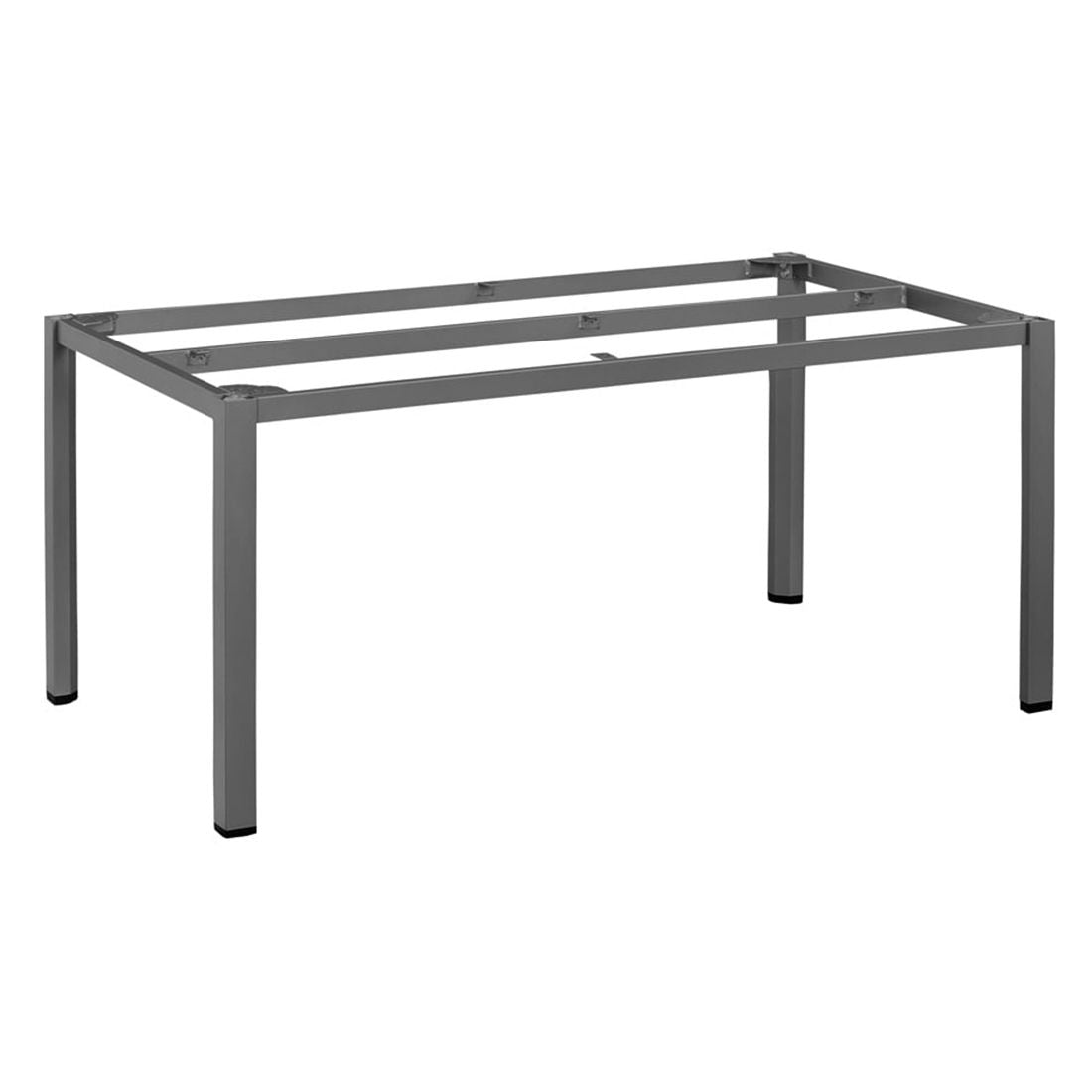 Detalj av Hagebord Cubic aluminium/HPL 160x95 cm antrasitt bordplate