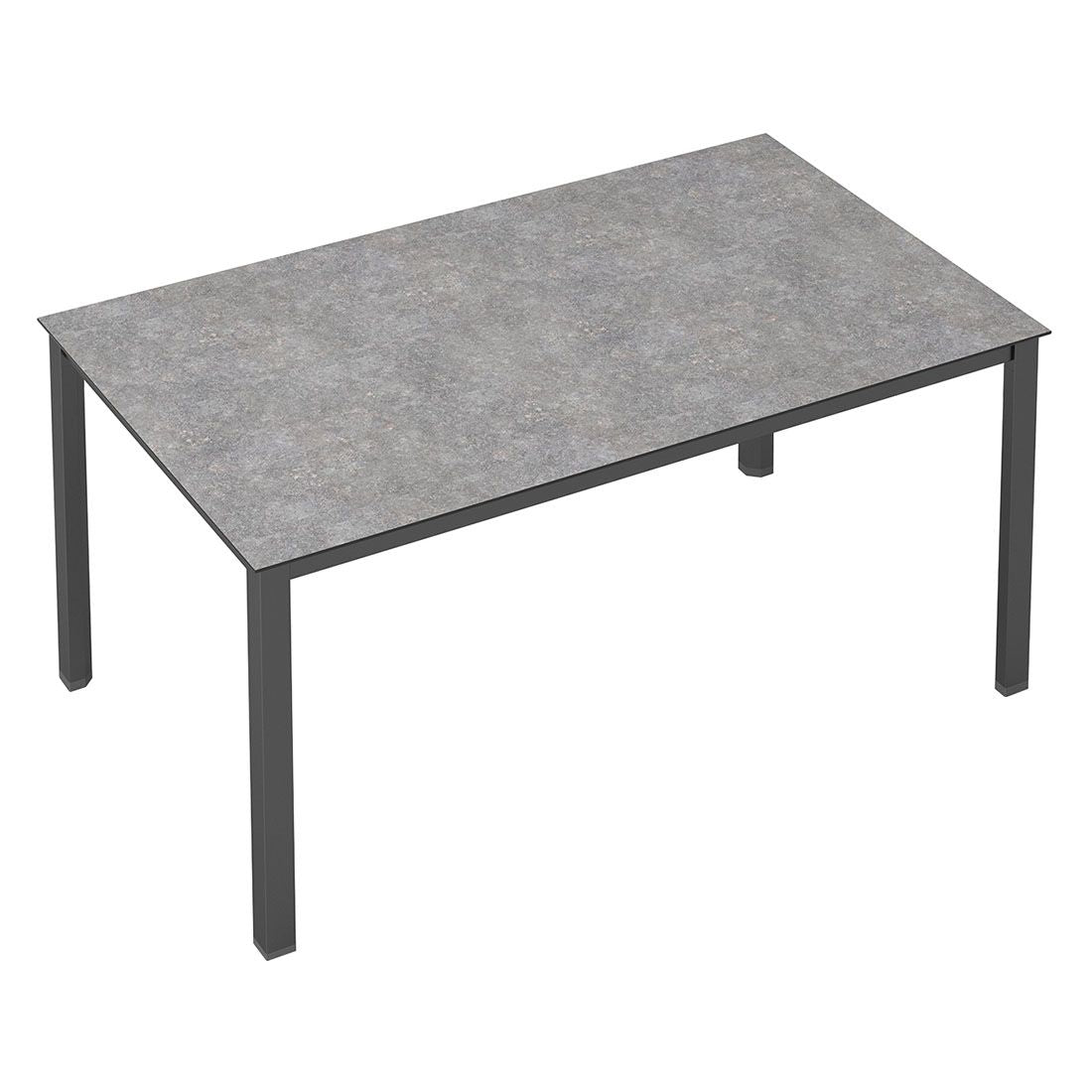 Hagebord Cubic aluminium HPL 160x95 cm antrasitt kalksandstein bakside