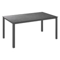 Hagebord Cubic aluminium/HPL 160x95 cm antrasitt forfra
