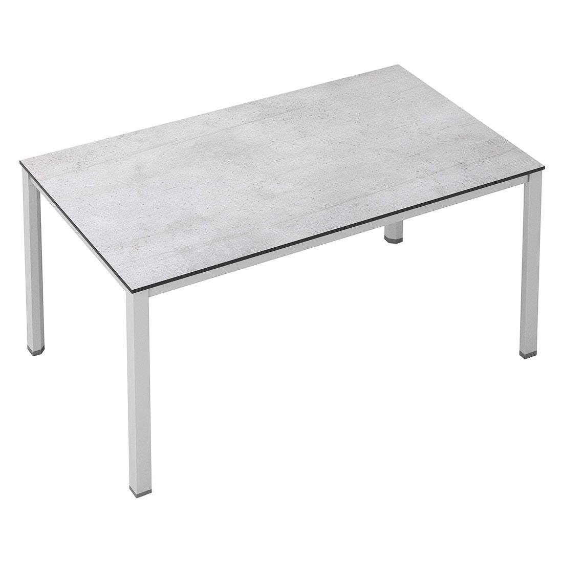 Hagebord Cubic aluminium HPL 220x95 cm sølv grå bakside