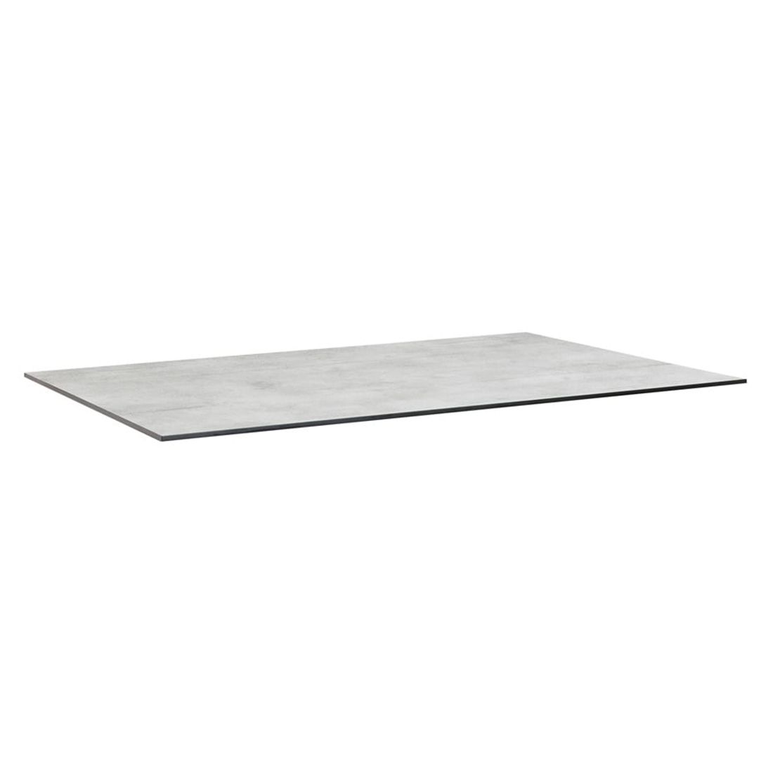 Hagebord Cubic aluminium HPL 220x95 cm sølv grå montert i hage