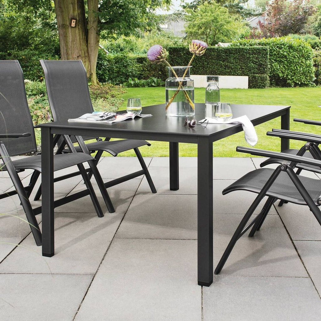 Hagebord Cubic aluminium Kettalux 160x95 cm bakside