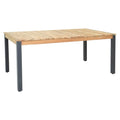 Hagebord Derex aluminium/resirkulert teak 180x100 cm forfra