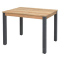 Hagebord Derex aluminium resirkulert teak 80x100 cm fra Zebra forfra