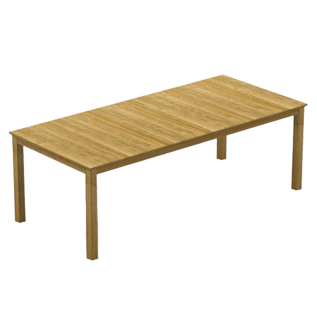 hagebord derex resirkulert teak 220x100 cm zebra forfra