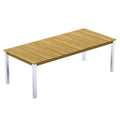 Hagebord Derex rustfritt stål med resirkulert teak 220x100 cm fra Zebra