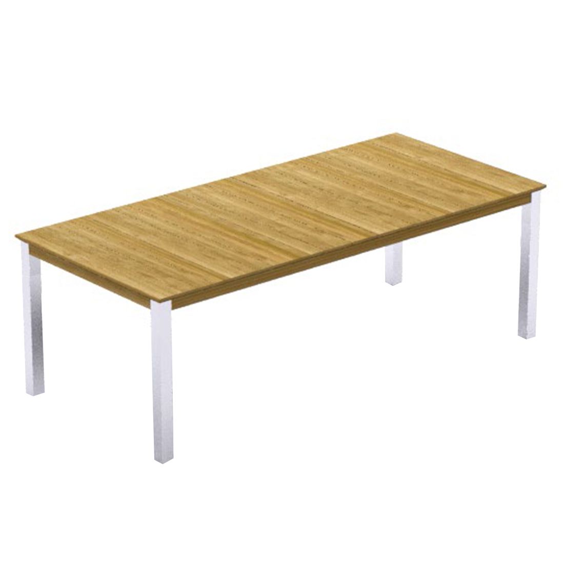 Hagebord Derex rustfritt stål med resirkulert teak 220x100 cm fra Zebra