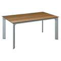 Hagebord Diamond 160x95 cm aluminium HPL teak-look forfra