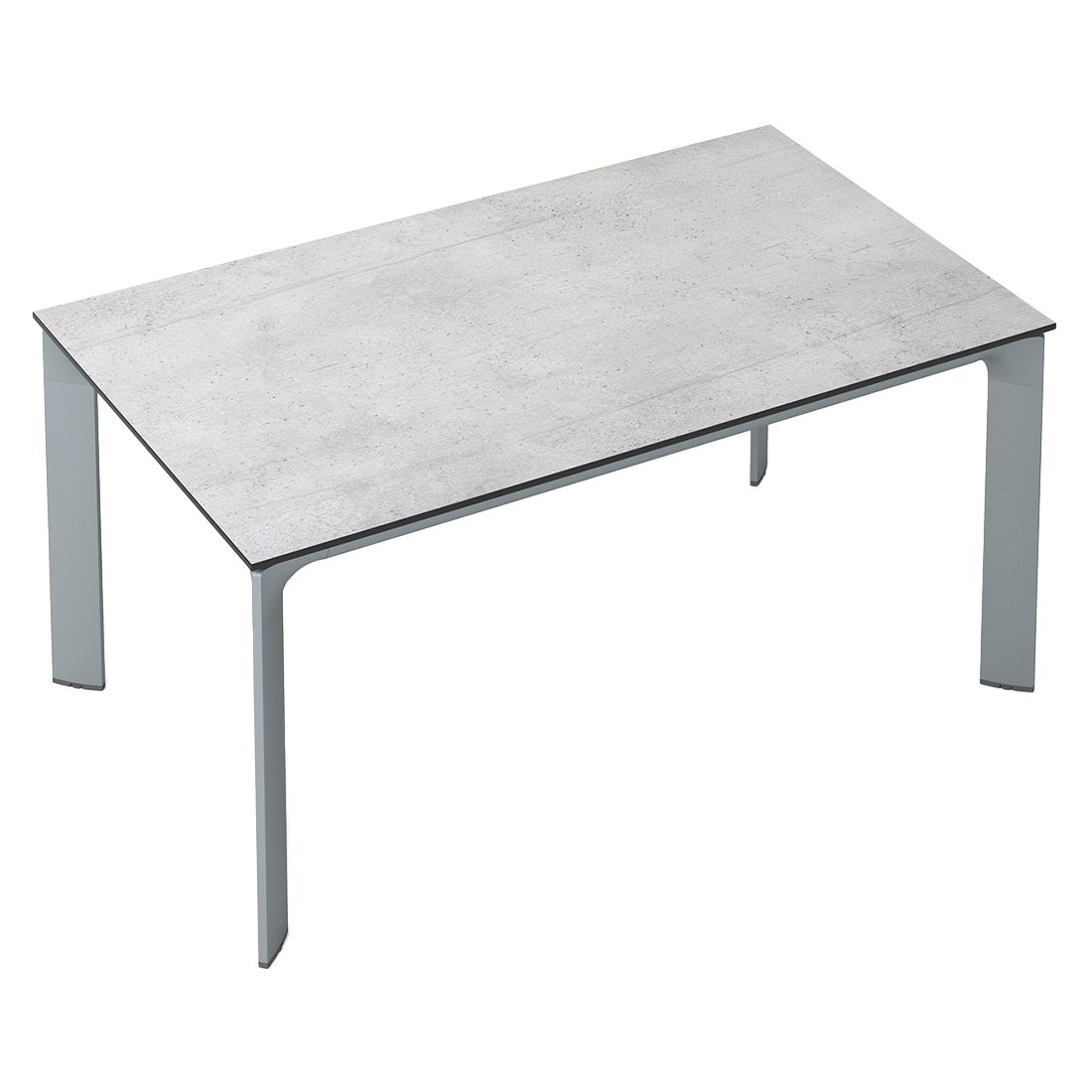 Hagebord Diamond 160x95 cm aluminium/HPL grå bakside