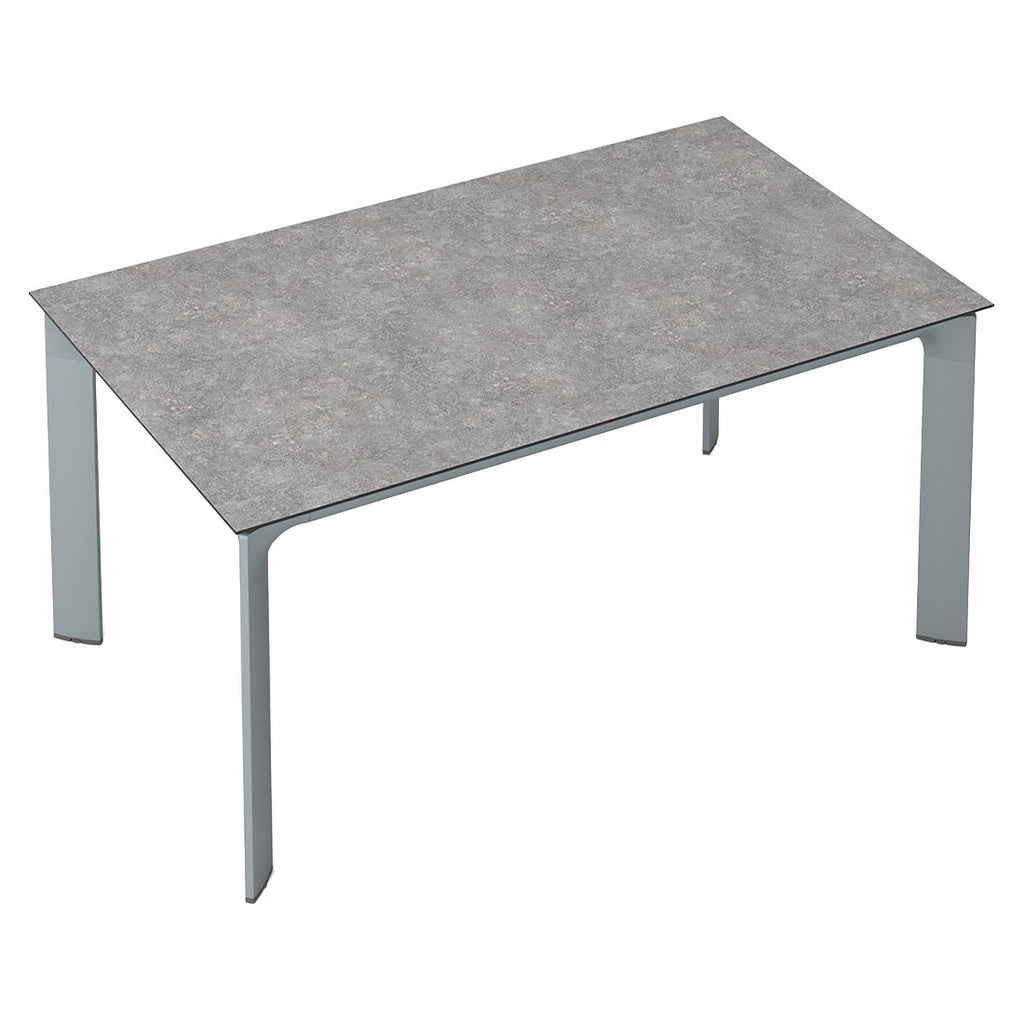 Hagebord Diamond 160x95 cm aluminium HPL sølv bakside