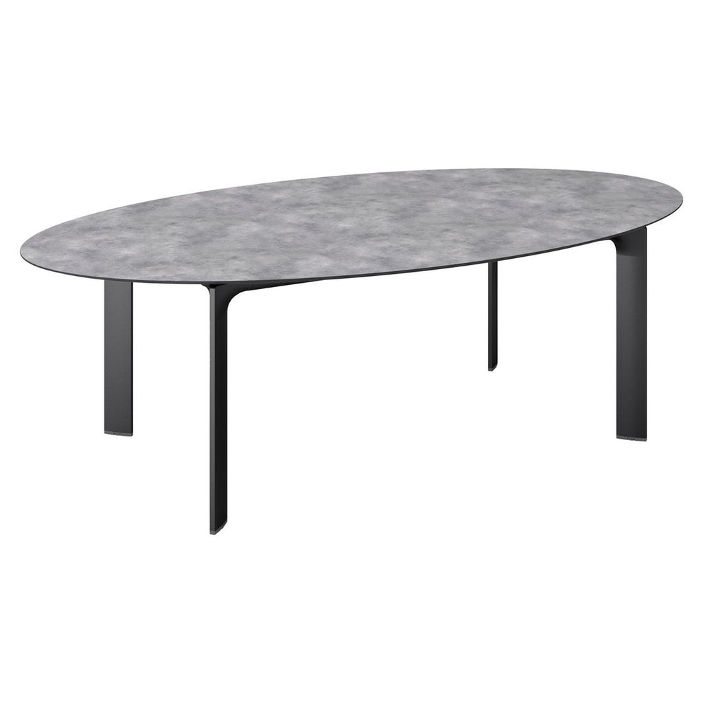 Hagebord Diamond 240x132 cm aluminium HPL antrasitt forfra