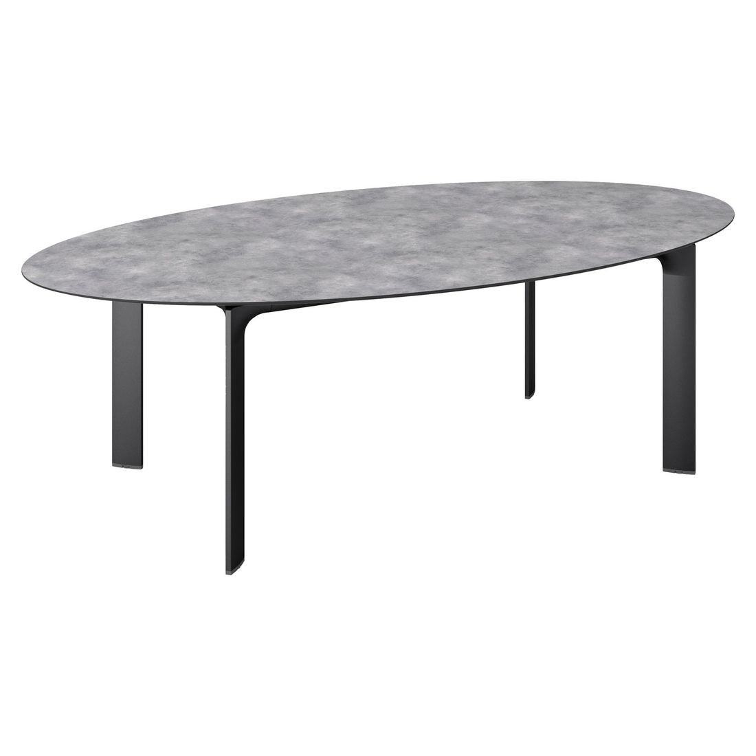 Hagebord Diamond 240x132 cm aluminium HPL antrasitt forfra