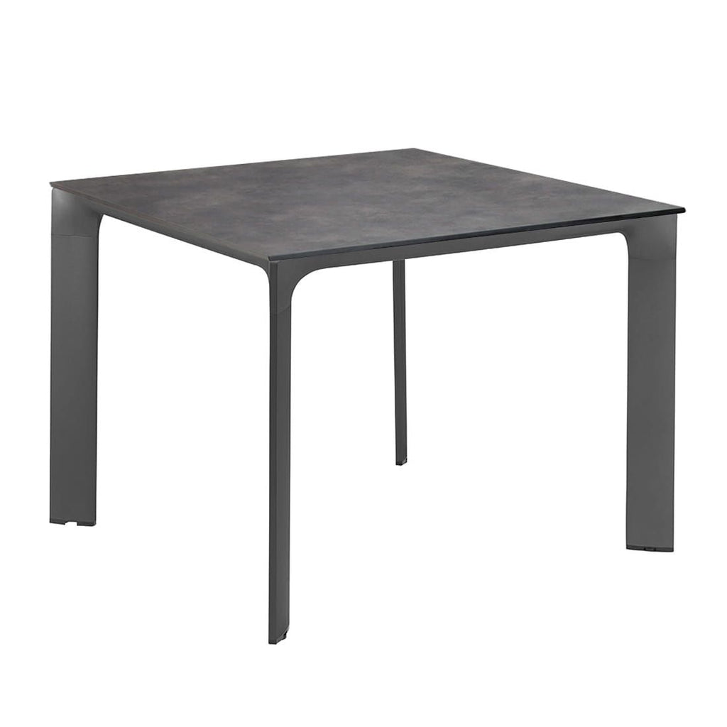 Hagebord Diamond 95x95 cm aluminium HPL antrasitt forfra